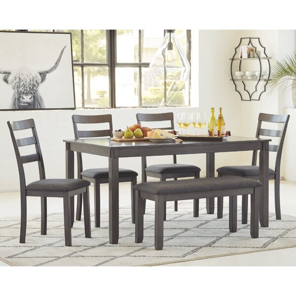 Harlow 6-piece Padded Dining Set With Bench | Wayfair